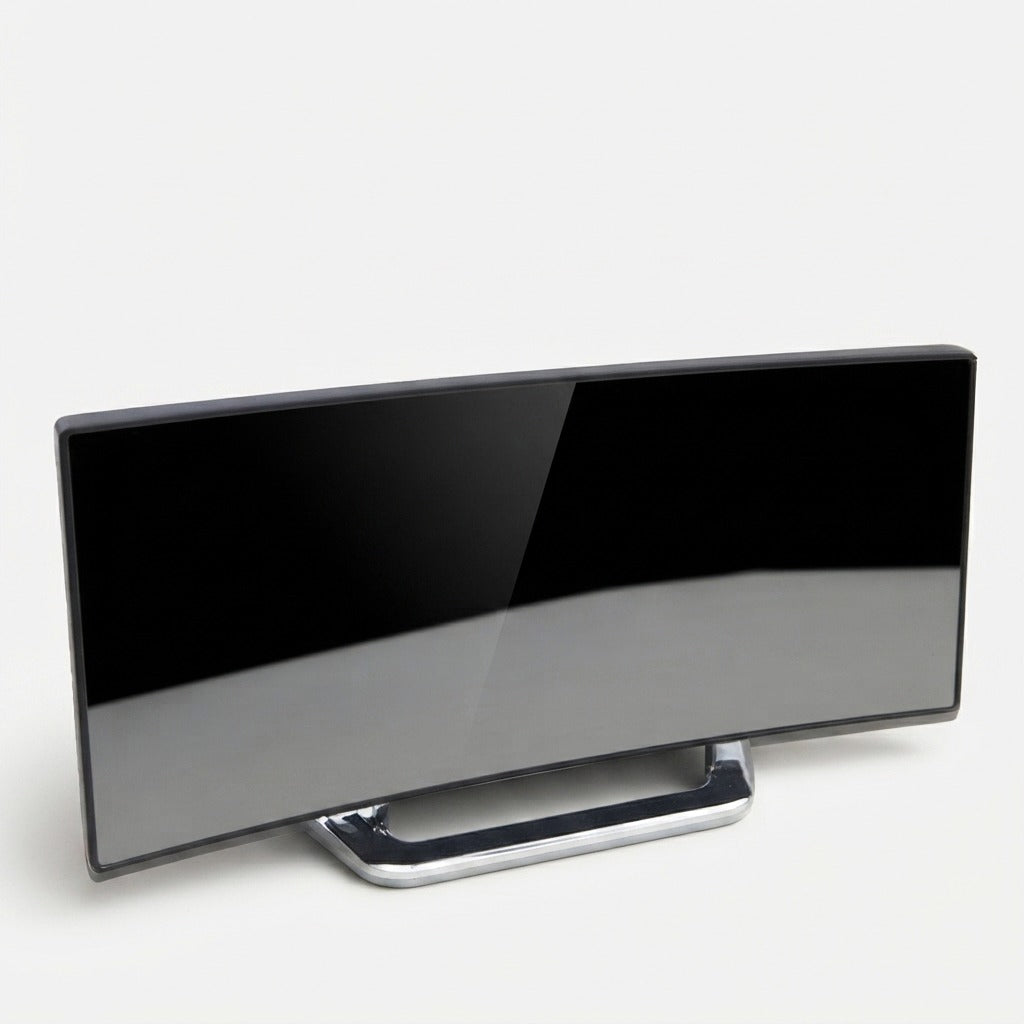LED-Wecker mit gebogenem Spiegeldisplay und Temperaturanzeige