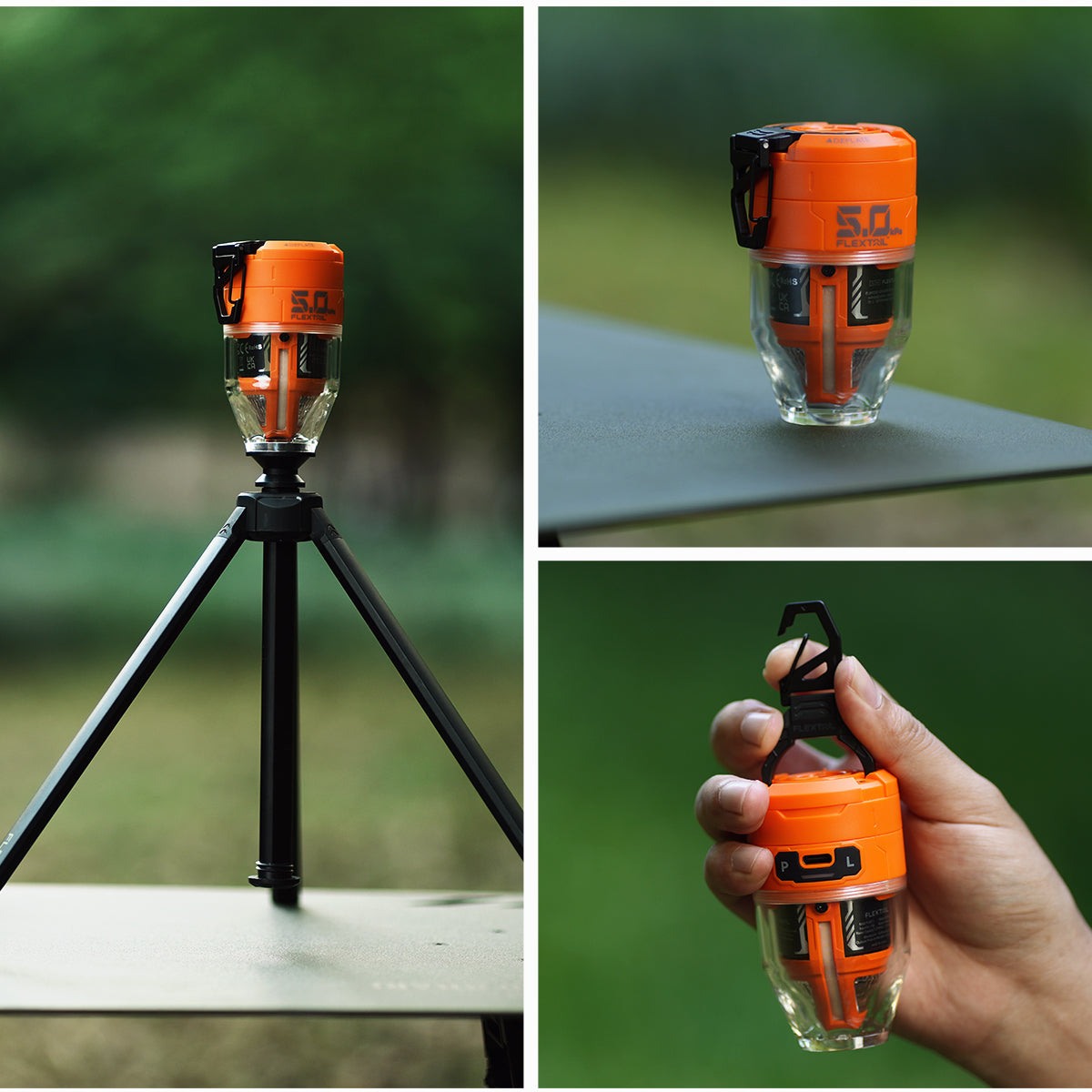 Luftpumpe mit LED-Beleuchtung – 2-in-1 Pumpe und Laterne
