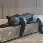 Polygon Katzenfigur aus Papier