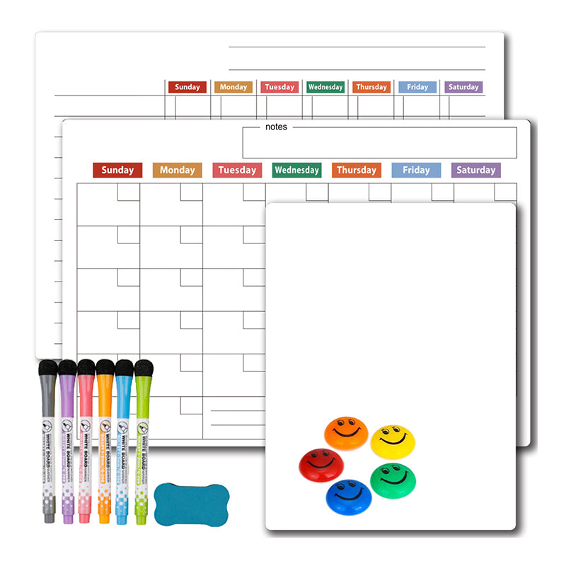 Magnetisches Kalender-Set für Kühlschrank mit Monats- und Wochenplaner