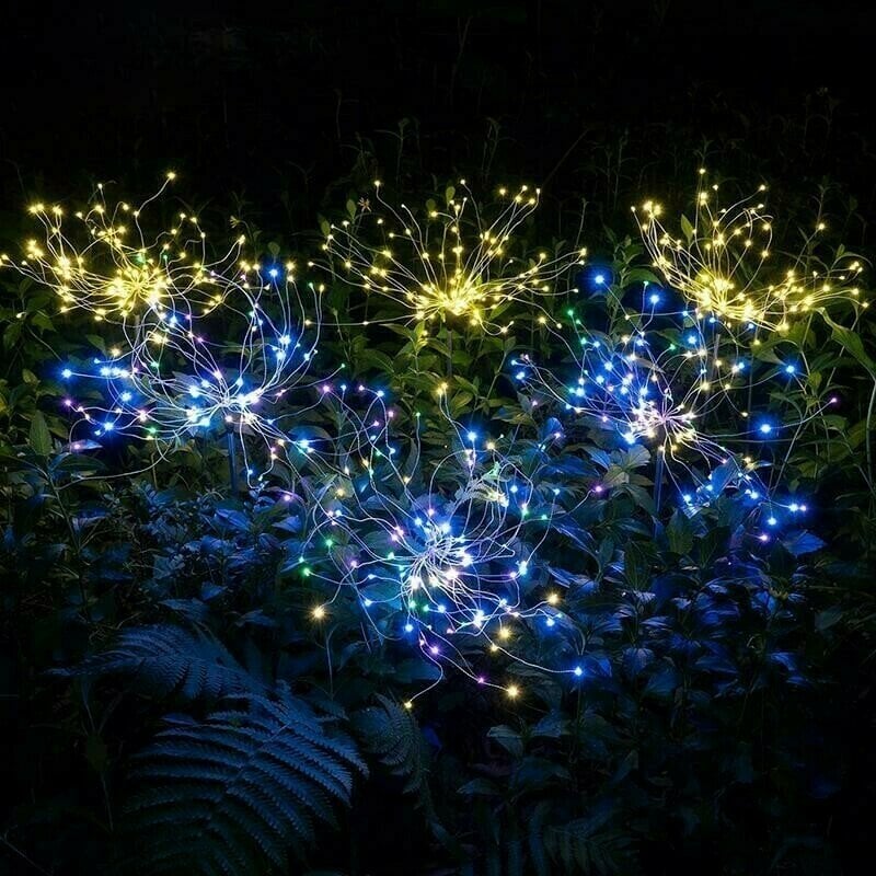 Solar-Gartenleuchten Feuerwerk-Optik mit 120 LEDs