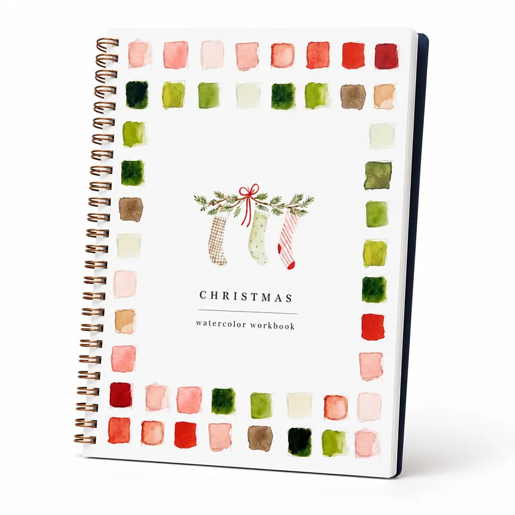 Aquarell-Malbuch für Anfänger mit 12 Motiven, Schritt-für-Schritt-Anleitungen, 120 lb Recyclingpapier