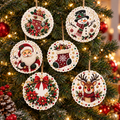 Diamond Painting Weihnachtsanhänger Set – 6-teilig