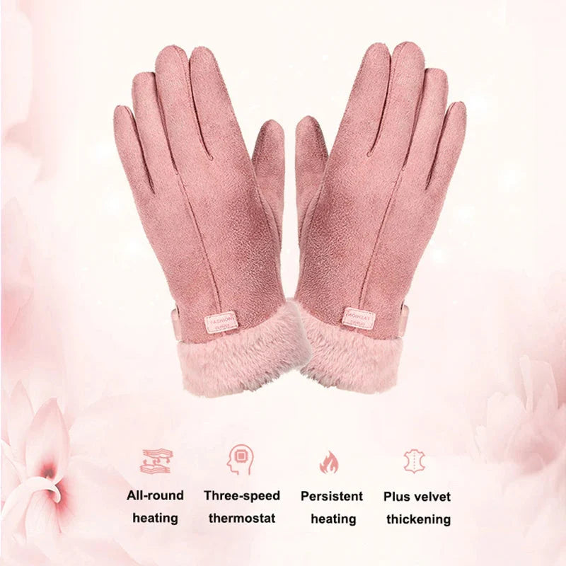 Beheizbare Handschuhe mit Touchscreen-Finger, 3 Heizstufen, 5000 mAh Akku
