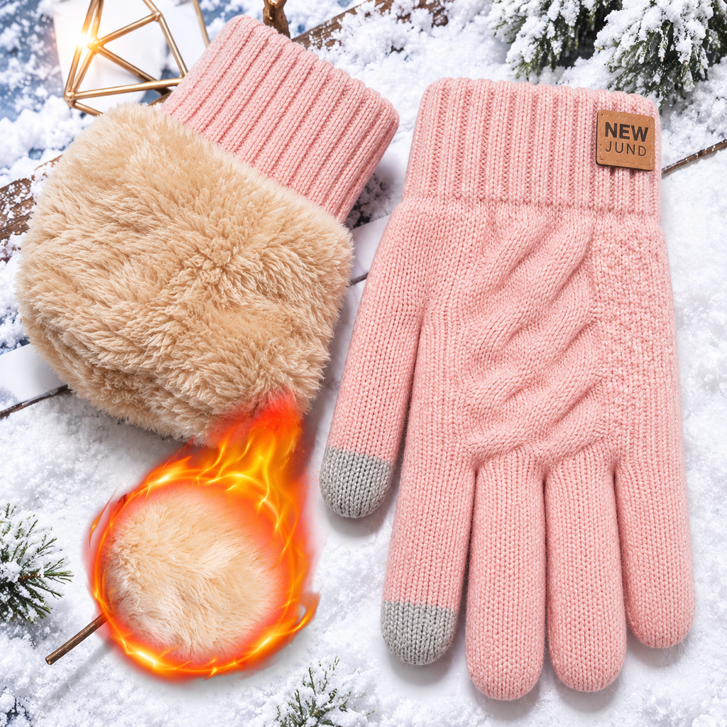 Thermo-Fleece Handschuhe mit Touchscreen-Spitzen