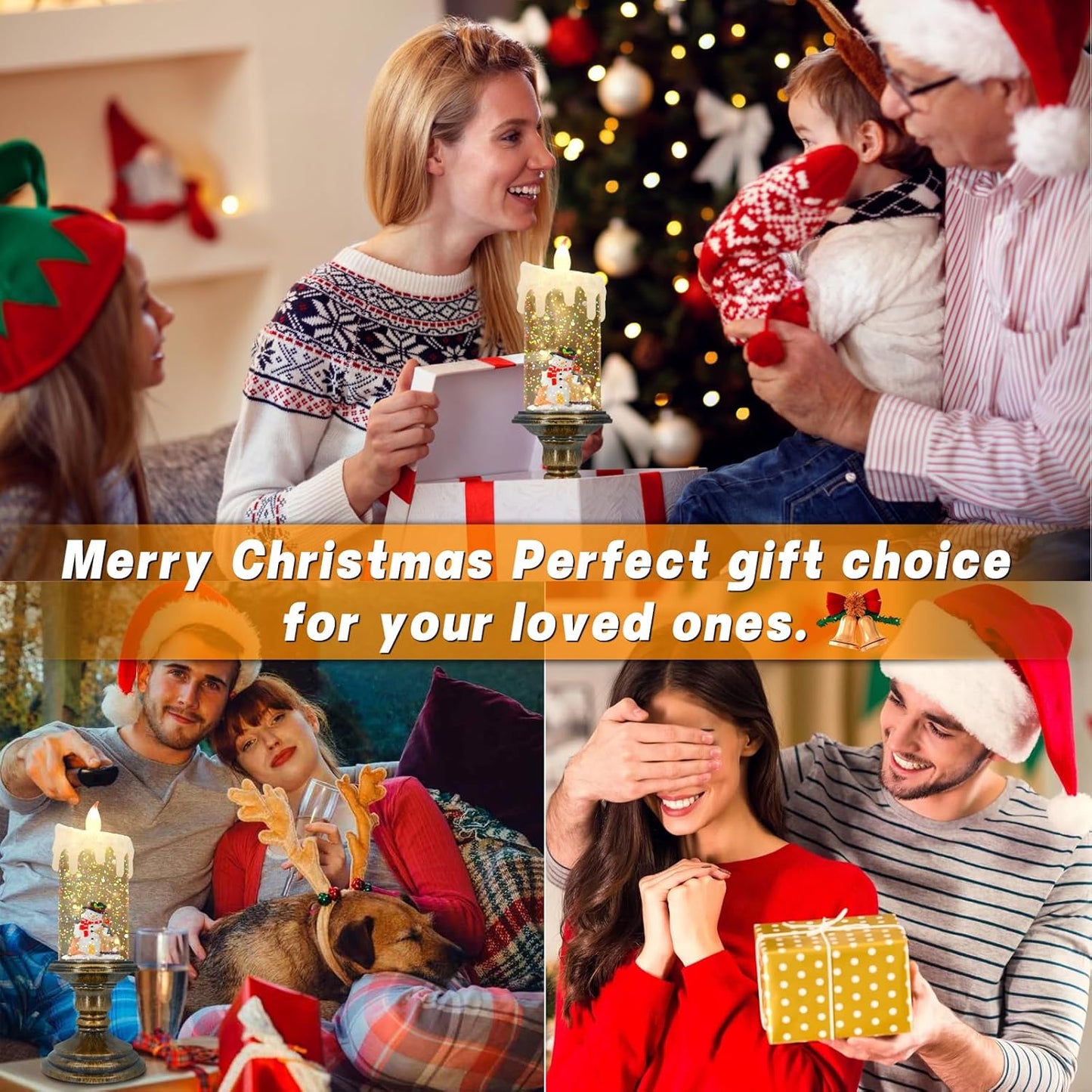 LED-Weihnachtskerze | Warmes Licht, sichere Stimmung ohne Flamme