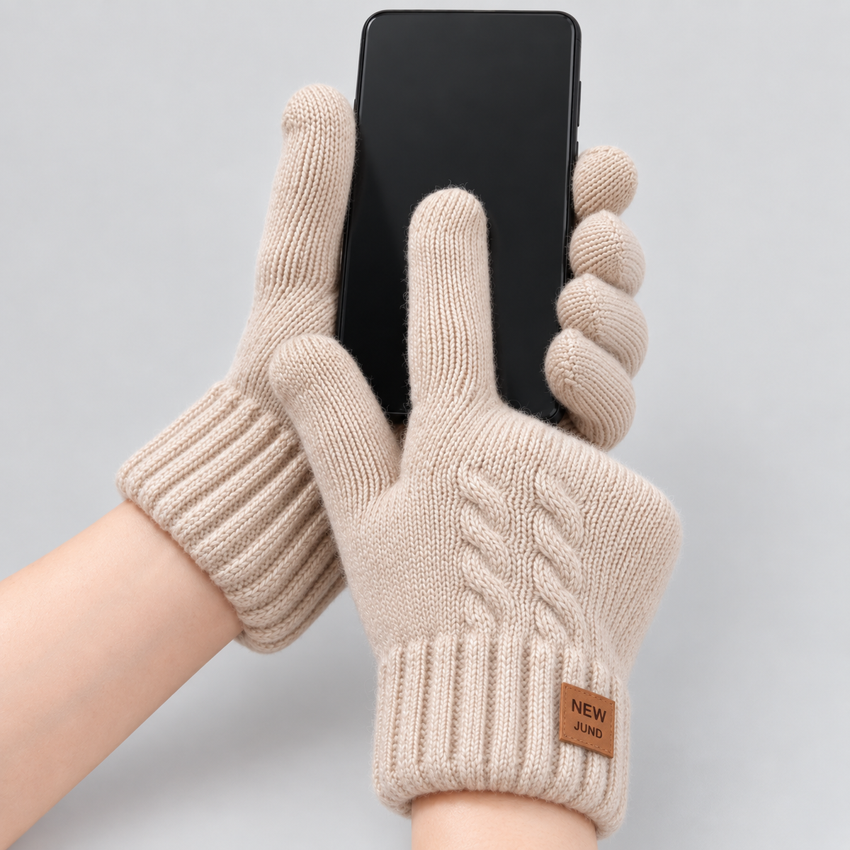 Thermo-Fleece Handschuhe mit Touchscreen-Spitzen