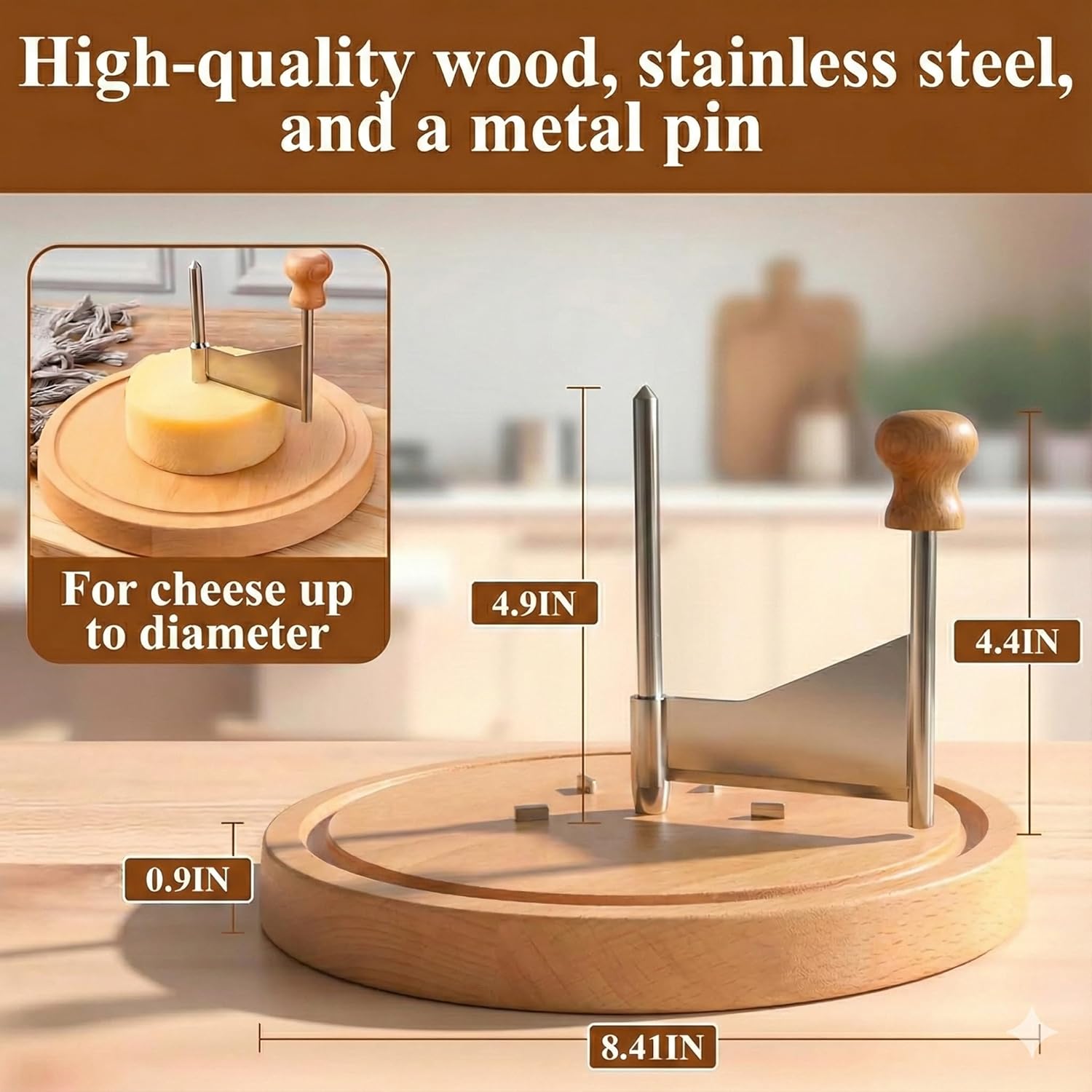 Käse-Hobel mit Edelstahl-Klinge – Elegante Rosetten
