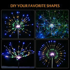 Solar-Gartenleuchten Feuerwerk-Optik mit 120 LEDs