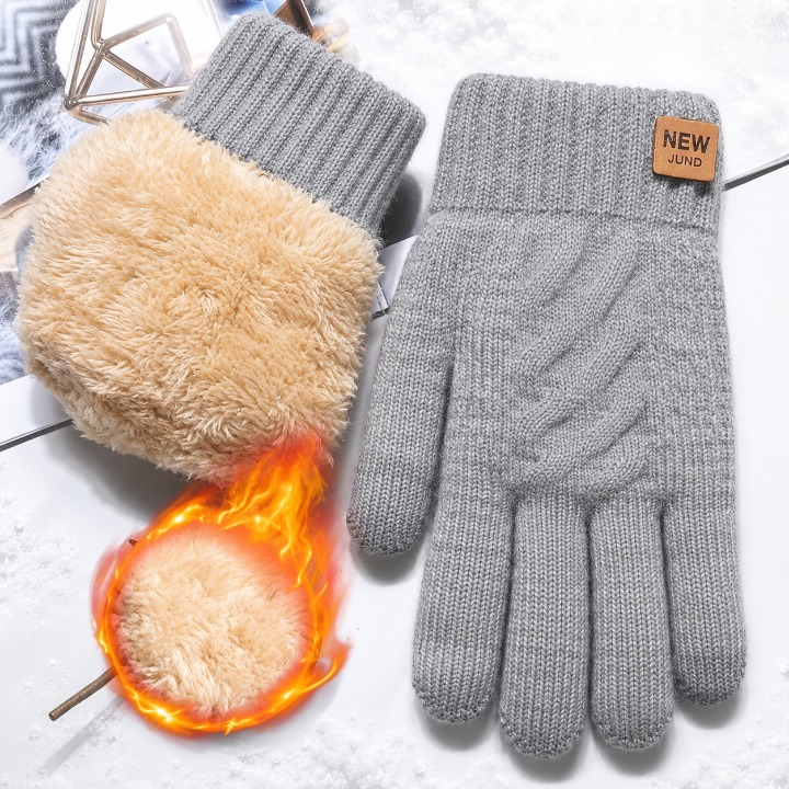 Thermo-Fleece Handschuhe mit Touchscreen-Spitzen