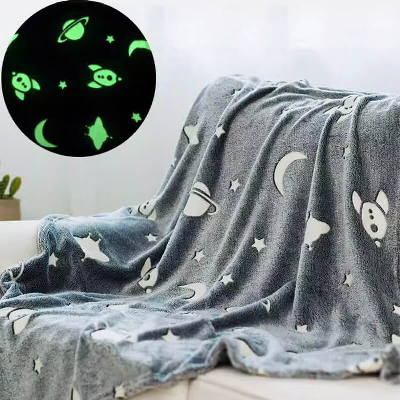 Kinderdecke, im Dunkeln leuchtend, weiches Flanell-Fleece