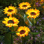 Solar Sonnenblumen-Gartenleuchten mit 6 Blüten