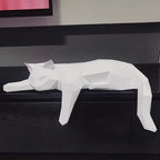 Polygon Katzenfigur aus Papier