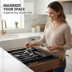 Besteck-Schubladenorganizer ausziehbar 33–57 cm