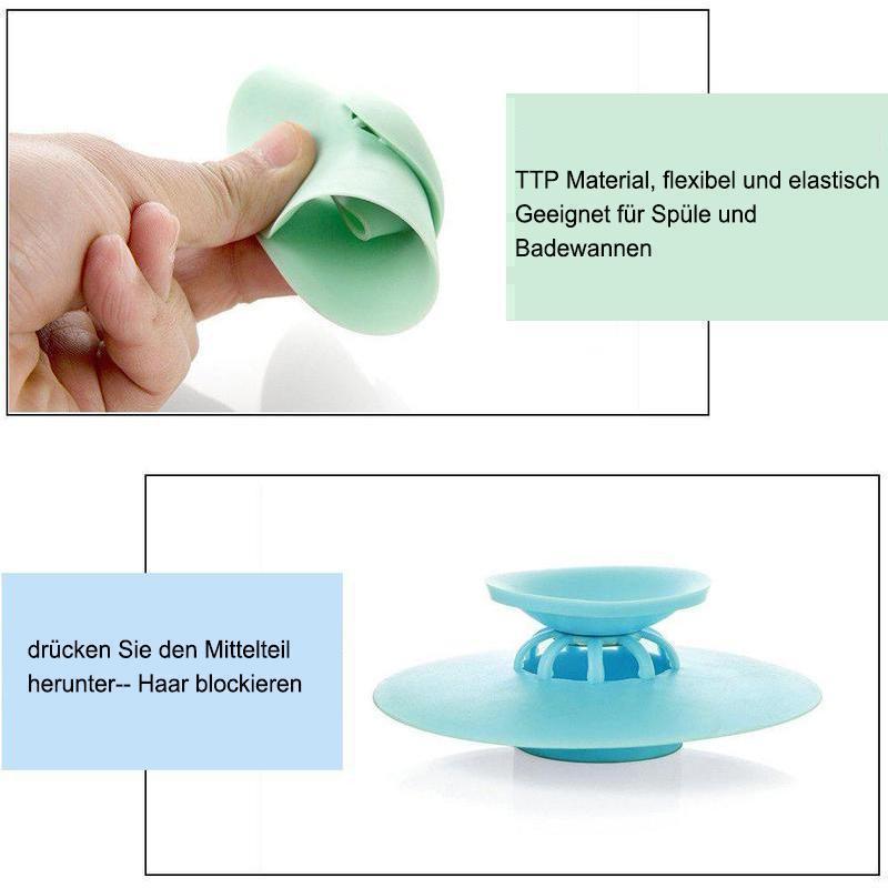 Abfluss-Stopper mit Haarsieb aus Silikon