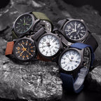 Taktische Herrenuhr mit Edelstahlgehäuse und LED-Beleuchtung