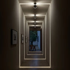 LED-Wandleuchte mit 360° drehbarem Licht und beidseitigem quadratischem Lichteffekt, wasserabweisend