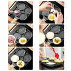Omelette-Pfanne mit 4 Mulden – Antihaftbeschichtung