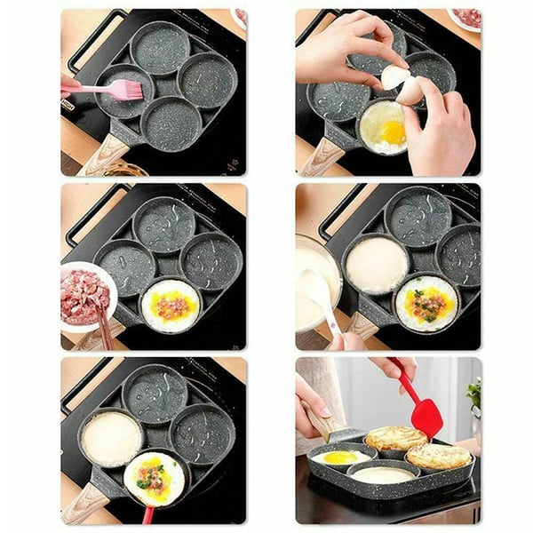 Omelette-Pfanne mit 4 Mulden – Antihaftbeschichtung