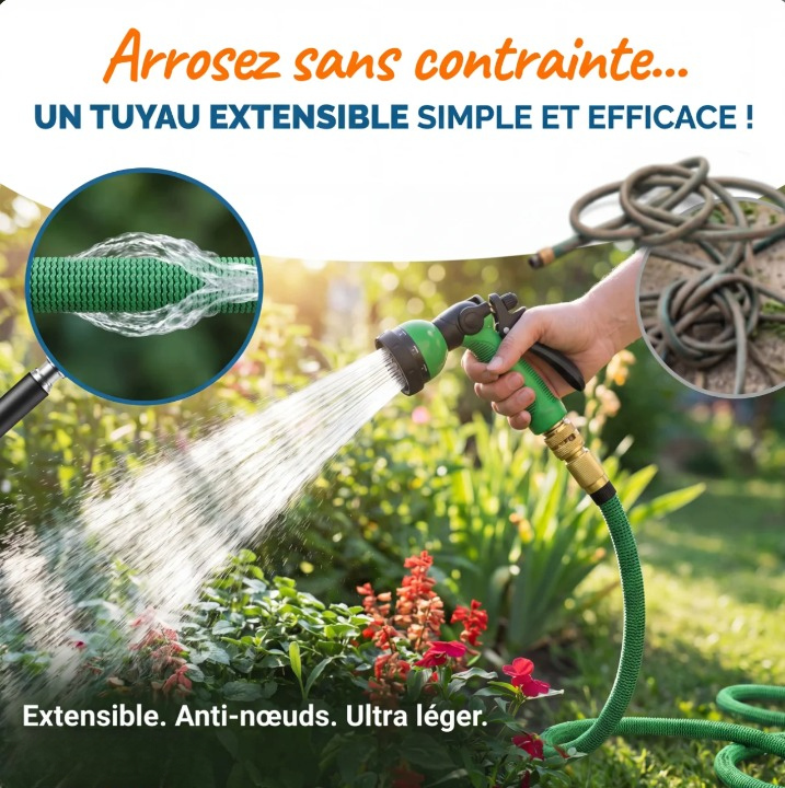 Knickfreier Gartenschlauch aus Nylon – Dehnbar und ultraleicht