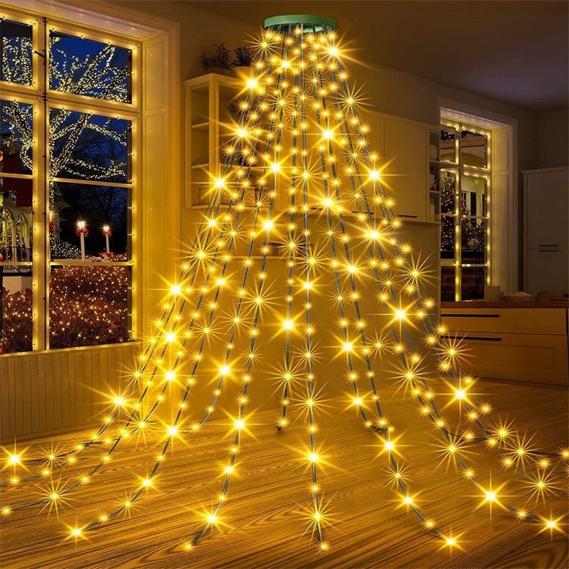 LED-Lichter für Weihnachtsbaum | Schnelle Montage, warmweiß