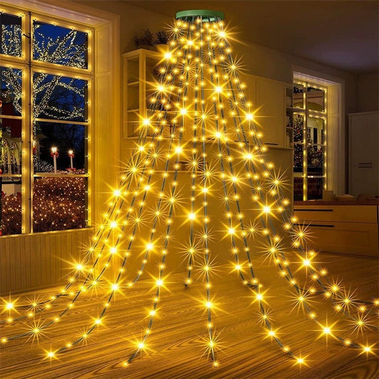 LED-Lichter für Weihnachtsbaum | Schnelle Montage, warmweiß