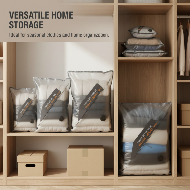 Vakuum-Kompressionsbeutel-Set mit wiederaufladbarer Pumpe