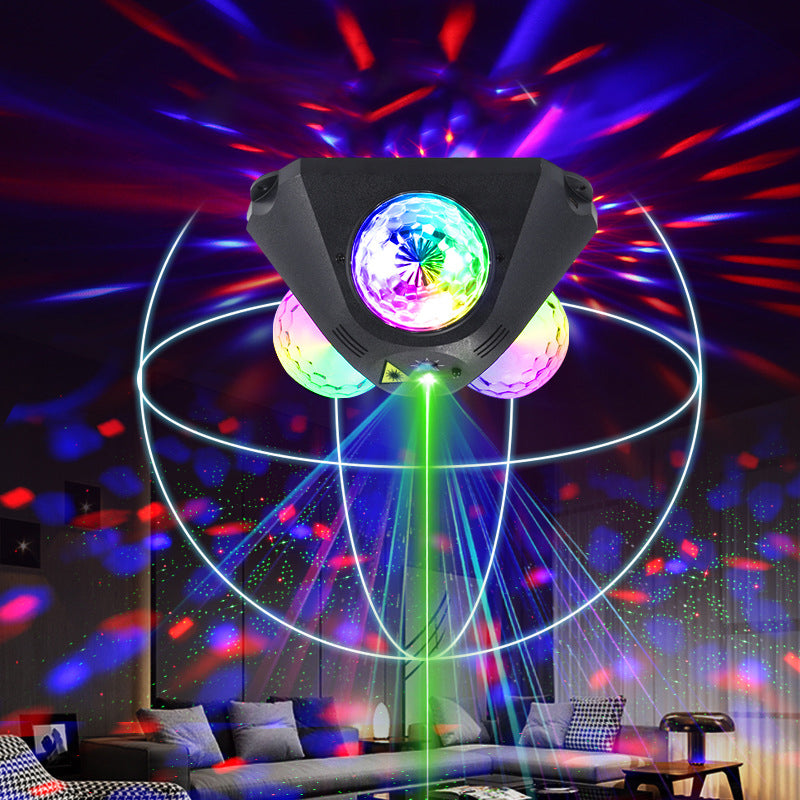 Disco-Projektor mit Laser und 720° Rundumlicht