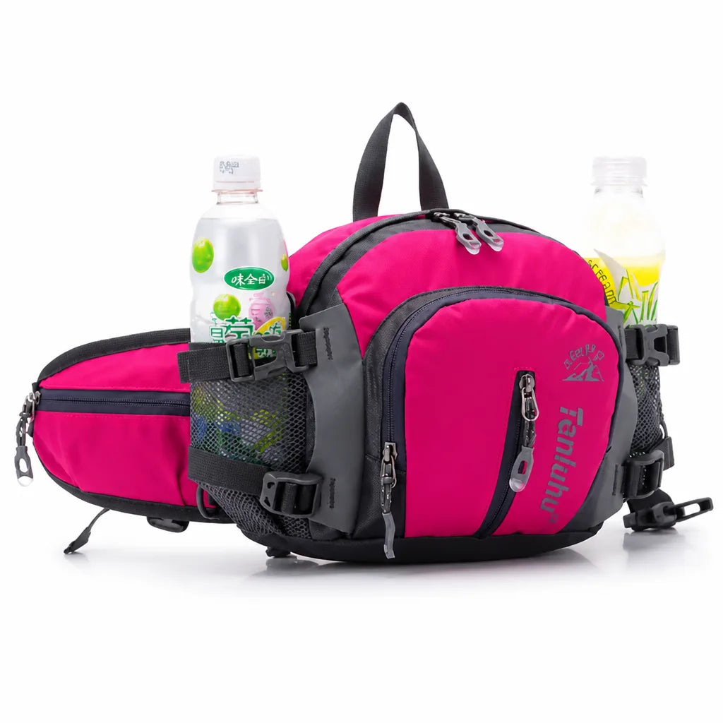 Bauchtasche mit Flaschenhalter, ultraleicht und wasserdicht, rutschfester Sitz