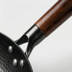 Kohlenstoffstahl Wok mit Holzdeckel – Antihaftbeschichtung