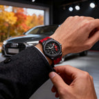 Sportuhr mit Automobildesign – Silikonarmband