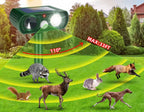 Solar-Tierabwehr mit Ultraschall und Lichtblitz