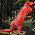 Aufblasbares T-Rex Dinosaurier Kostüm für Erwachsene – Rot