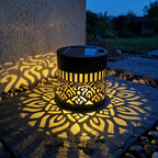 Solar-Wandleuchte Mandala-Design aus Eisen