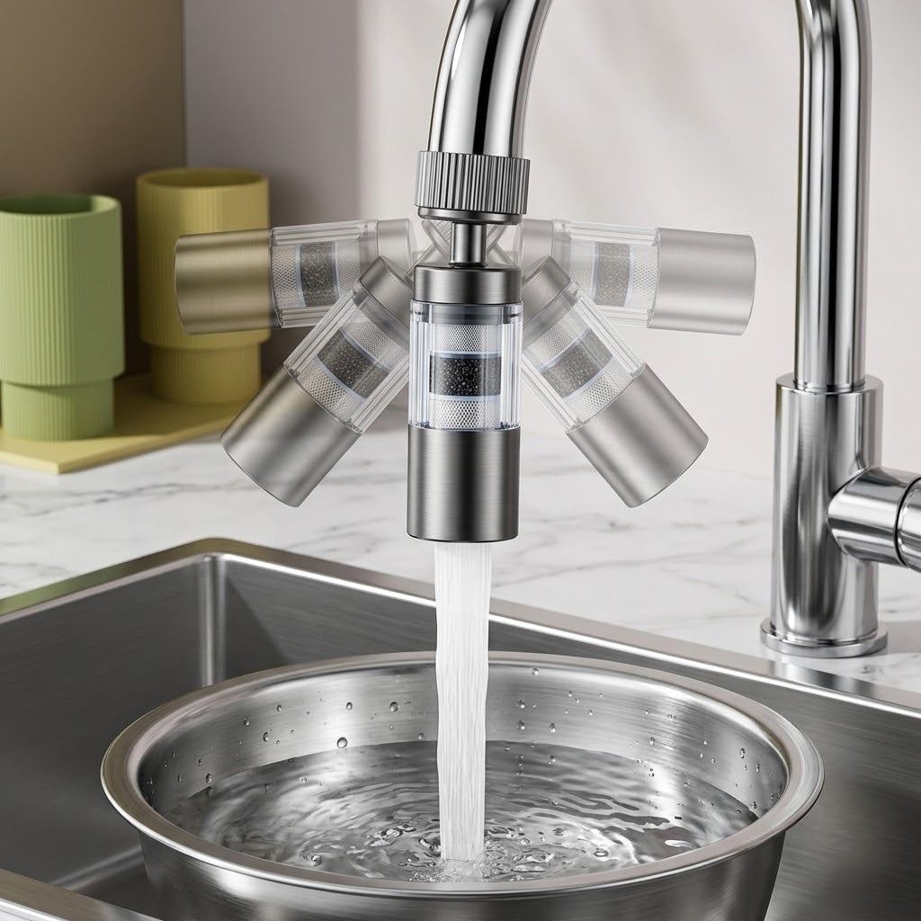 Wasserhahn-Filter mit 360° Drehfunktion