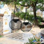Solar-Gartenlaterne mit Metallgitter – Warmweiss, 36h Leuchtdauer