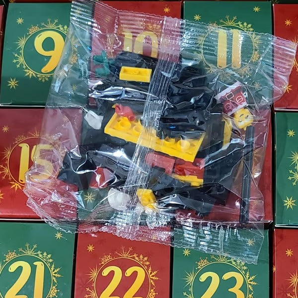 Bausteinset Adventskalender | 24-teiliges Bauvergnügen für Kinder