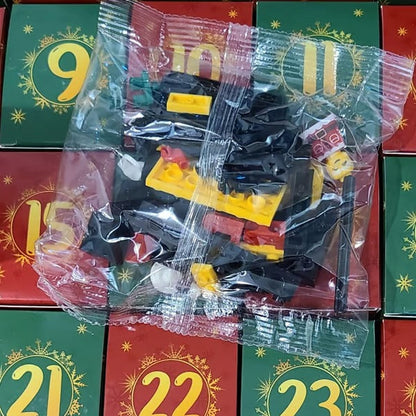 Bausteinset Adventskalender | 24-teiliges Bauvergnügen für Kinder