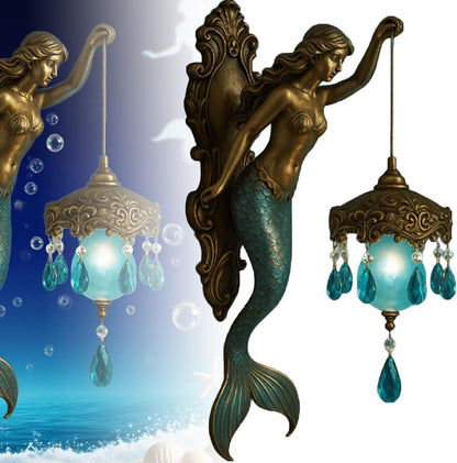 Wandleuchte Meerjungfrau | Barockstil mit warmem Lichtschein