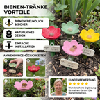 Blumenförmige Bienen-Tränke – Bunte Wasserspender für den Garten