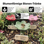 Blumenförmige Bienen-Tränke – Bunte Wasserspender für den Garten