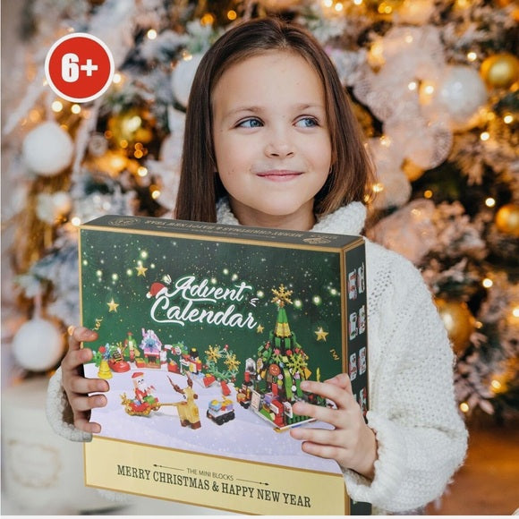 Bausteinset Adventskalender | 24-teiliges Bauvergnügen für Kinder