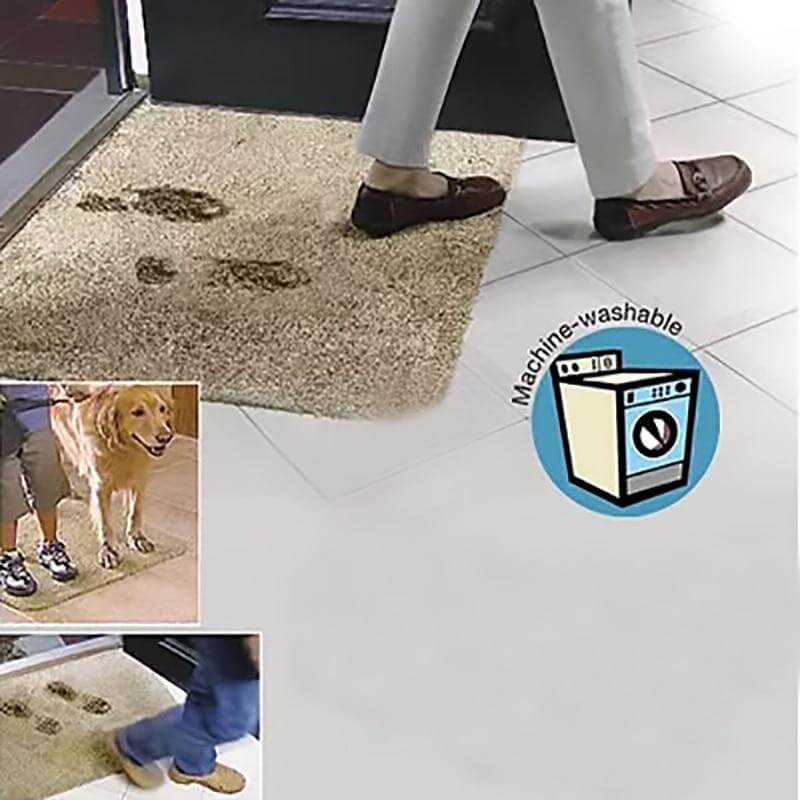 Saugstarke Fussmatte aus Mikrofaser mit Antislip-Rückseite