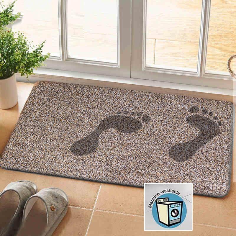 Saugstarke Fussmatte aus Mikrofaser mit Antislip-Rückseite