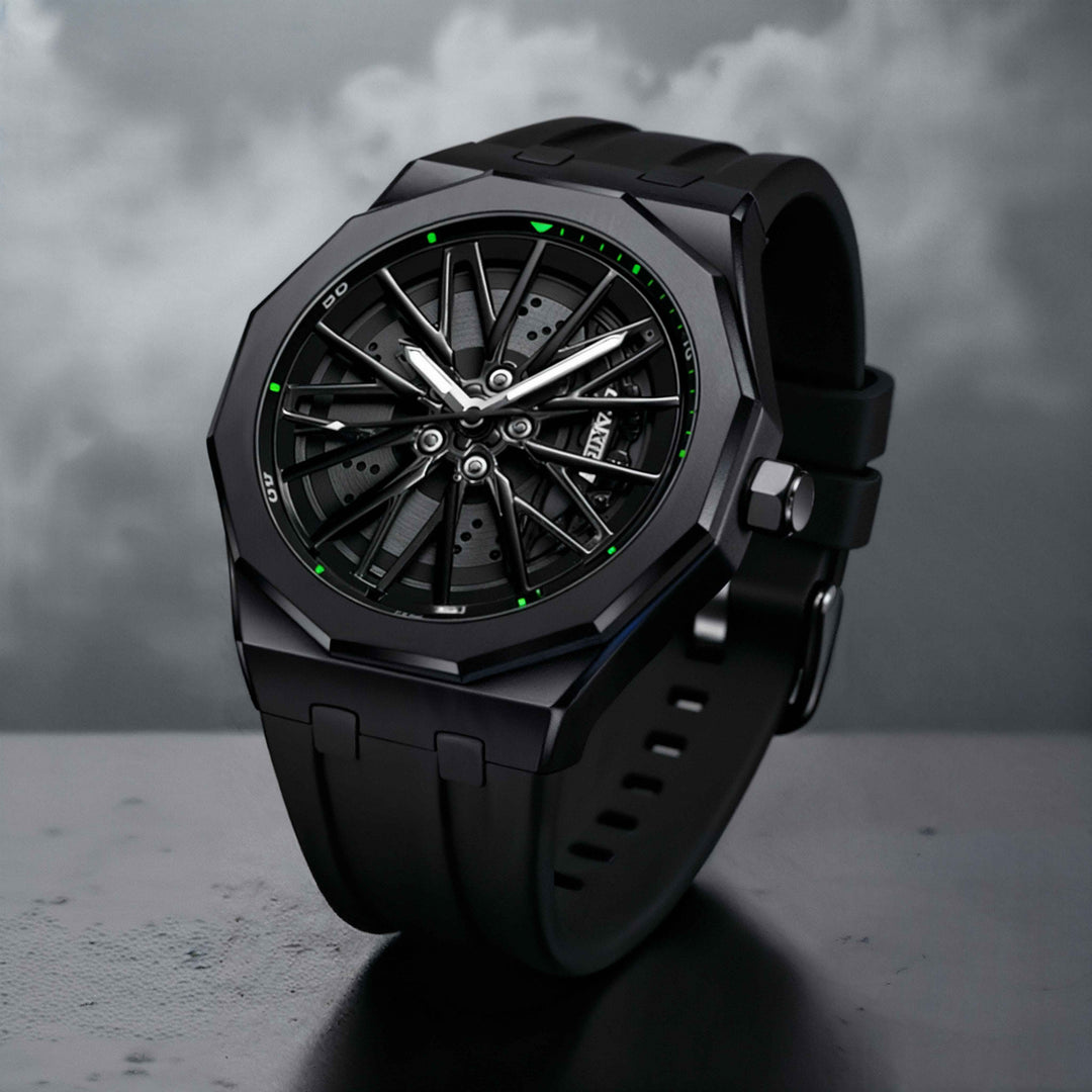 Sportuhr mit Automobildesign – Silikonarmband