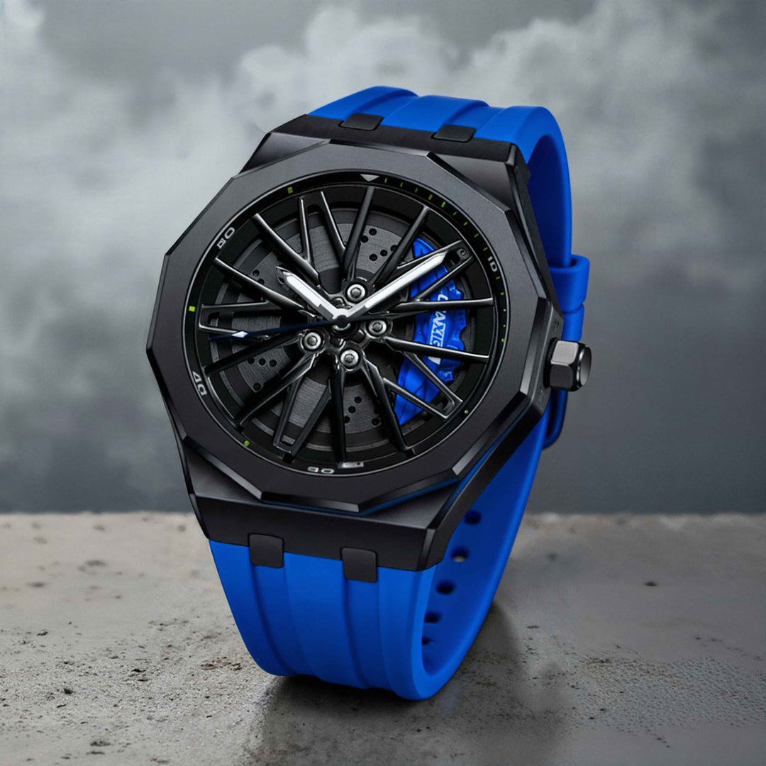 Sportuhr mit Automobildesign – Silikonarmband