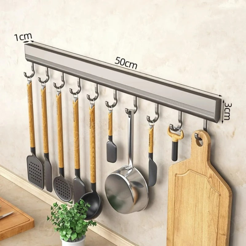 Hakenleiste Aluminium bohrfrei – Klebemontage