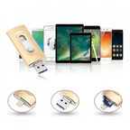 3-in-1 USB-Stick mit Lightning, USB-C und USB 3.0