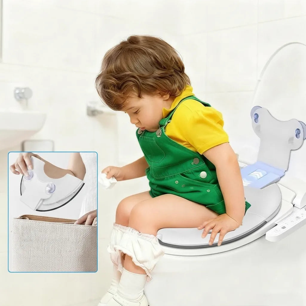 Kinder-Toilettensitz mit Spritzschutz – Faltbar und rutschfest