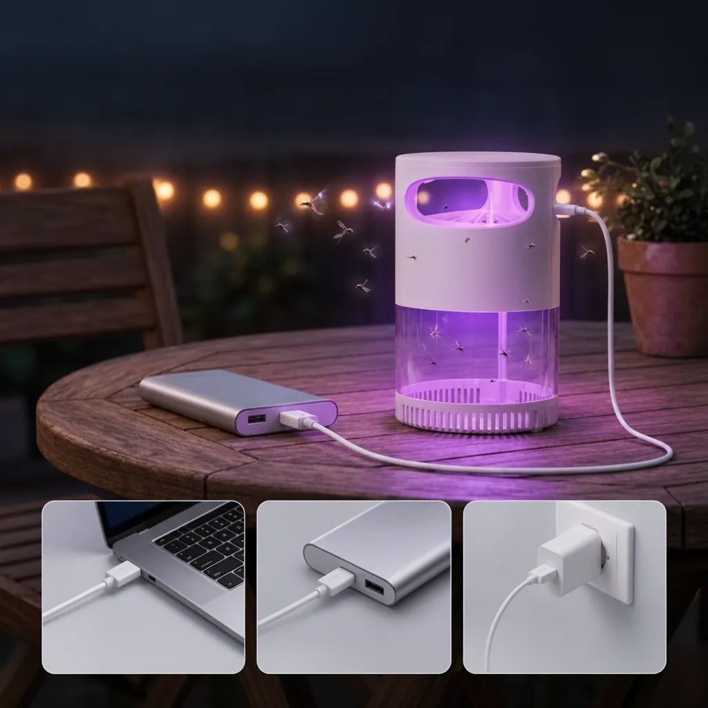 UV-Insektenfalle mit leisem Ventilator und USB-Anschluss